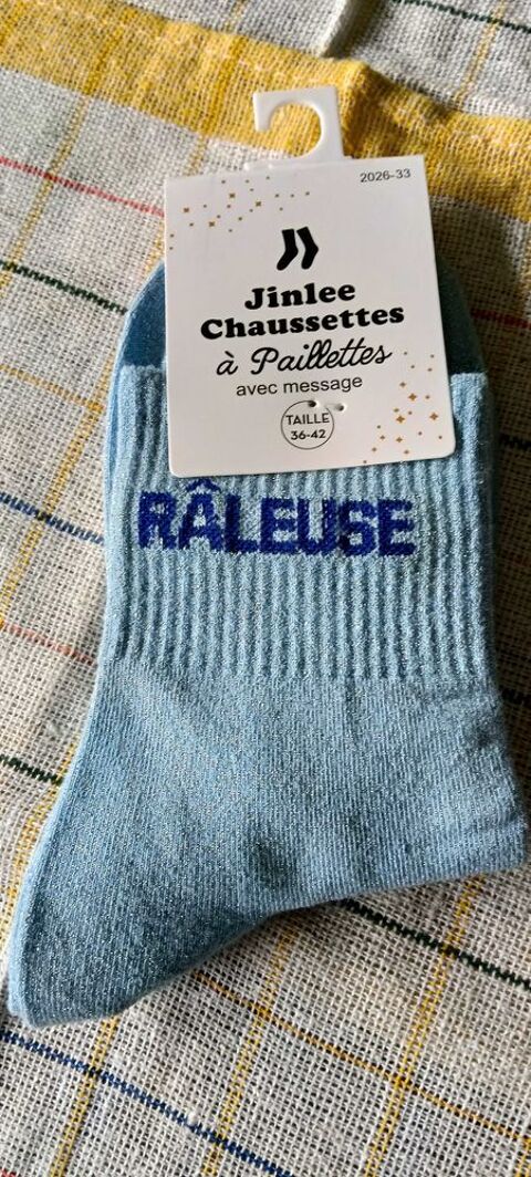 chaussette pailletée avec message 3 Hersin-Coupigny (62)