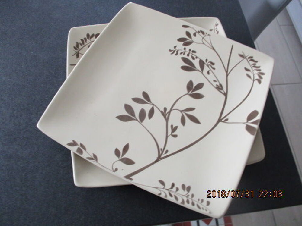 Deux assiettes tr&egrave;s plates Décoration