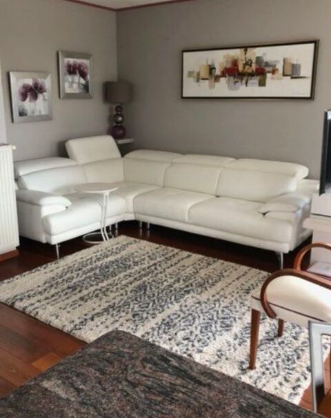 canap� d 'angle cuir blanc 1500 Eybens (38)