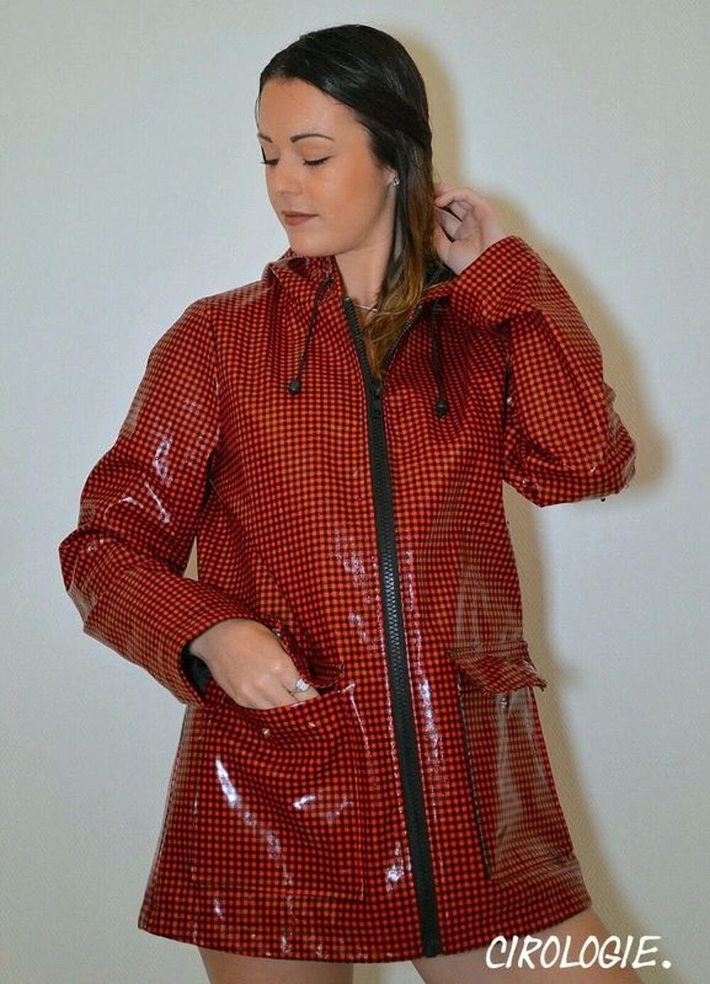 Lackmantel d&eacute;perlant cir&eacute; femme Trench vintage - Lackmantel Vêtements