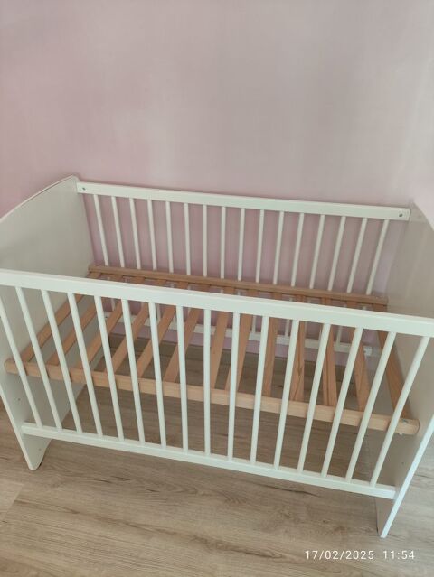 Lit b�b� baby price par sauthon 60x 120 blanc 75 Wahagnies (59)