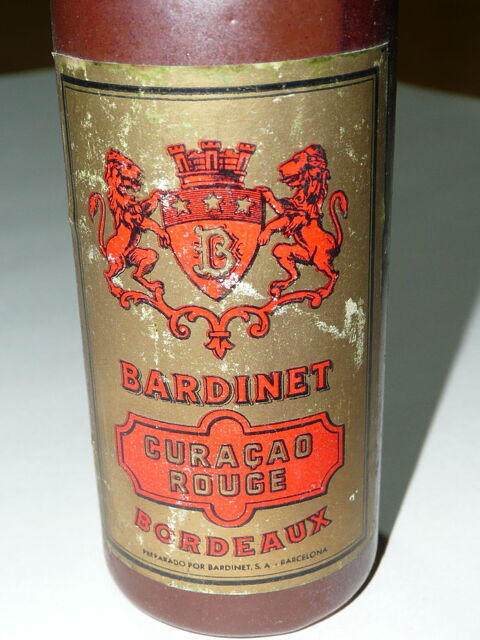 Mignonette en céramique de curaçao rouge Bardinet 5 Gaillac (81)
