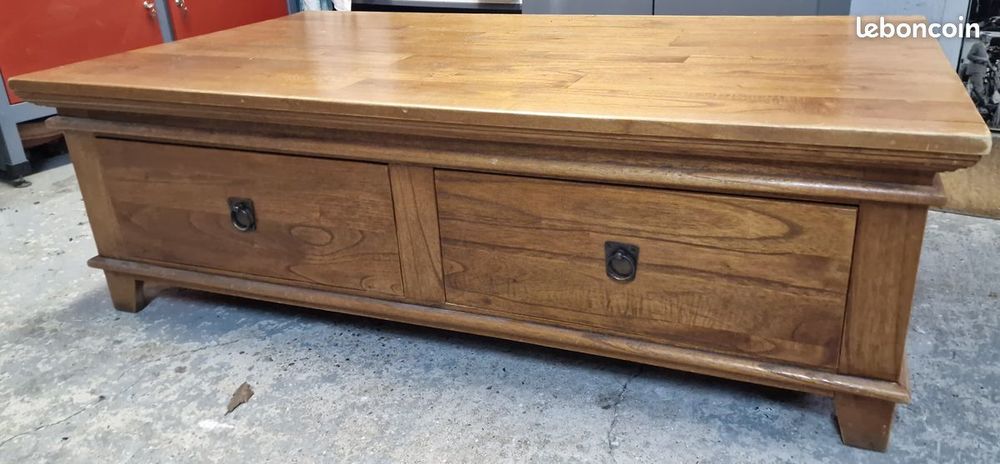 Superbe table basse de salon, en bois vernis Meubles