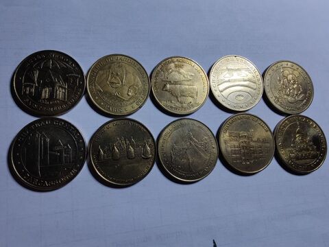 Lot de 10 jetons de la monnaie de Paris différents. 30 Saint-Sulpice (81)