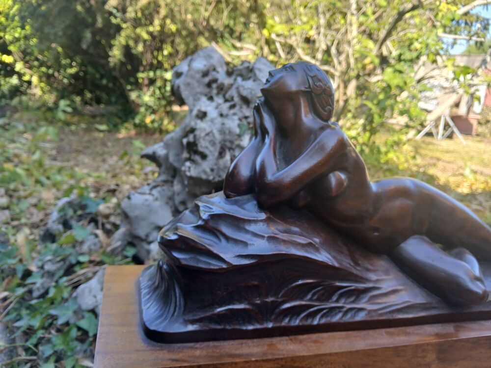 Statue en noyer de J.CHATRON Décoration
