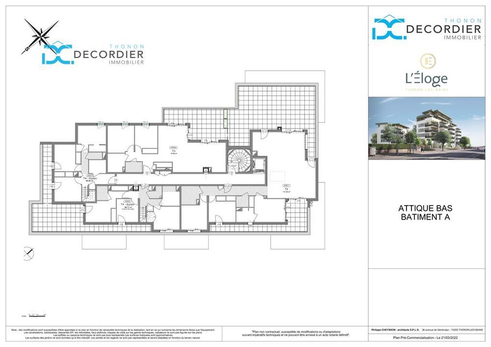 Vente Appartement À VENDRE  - APPARTEMENT T3 EN ATTIQUE - NEUF - THONON-LES-BAINS (74200) Thonon les bains