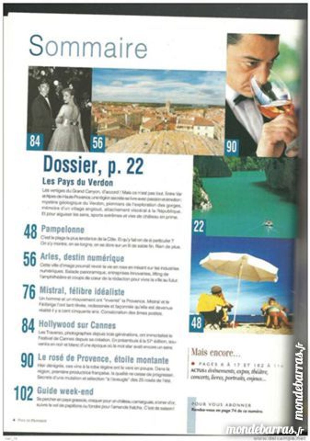 PAYS de PROVENCE n&deg; 41 de mai 2004 : Verdon : g&eacute;ol Livres et BD