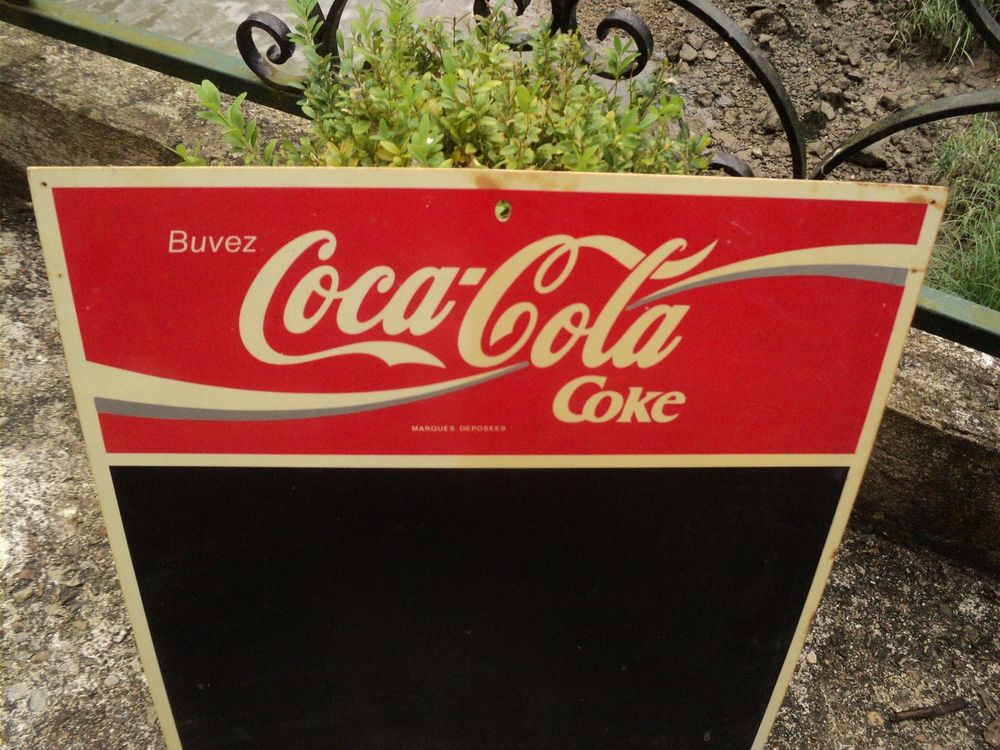 Ancien Tableau Noir Coca-Cola Publicit&eacute; Vintage. Décoration