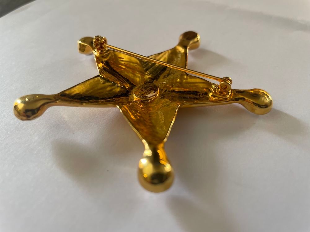 Broche dor&eacute; &eacute;toile strass Ines De La Fressange Bijoux et montres