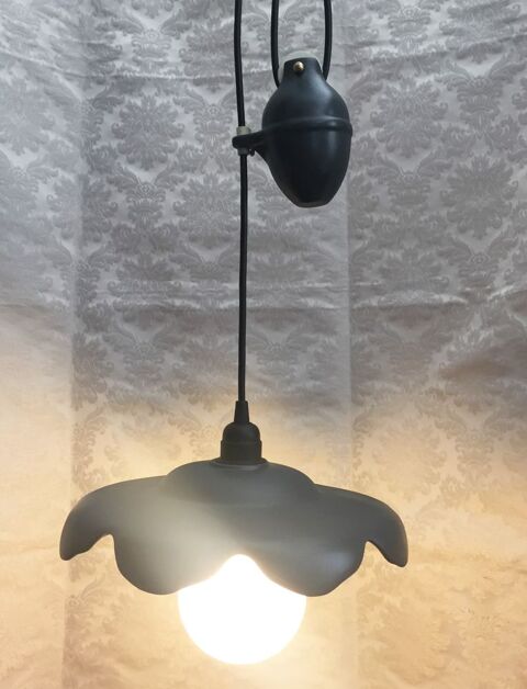 ANCIEN LUSTRE SUSPENSION MONTE-BAISSE ART DÉCO VINTAGE Tbe 89 Marseille 11 (13)