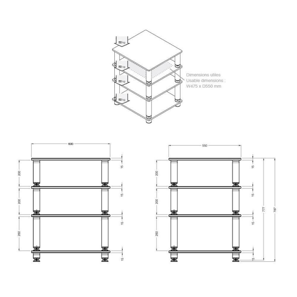 Rack NORSTONE Haute quality Audio et hifi