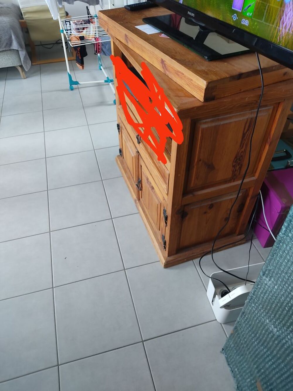 Meuble TV en pin Meubles