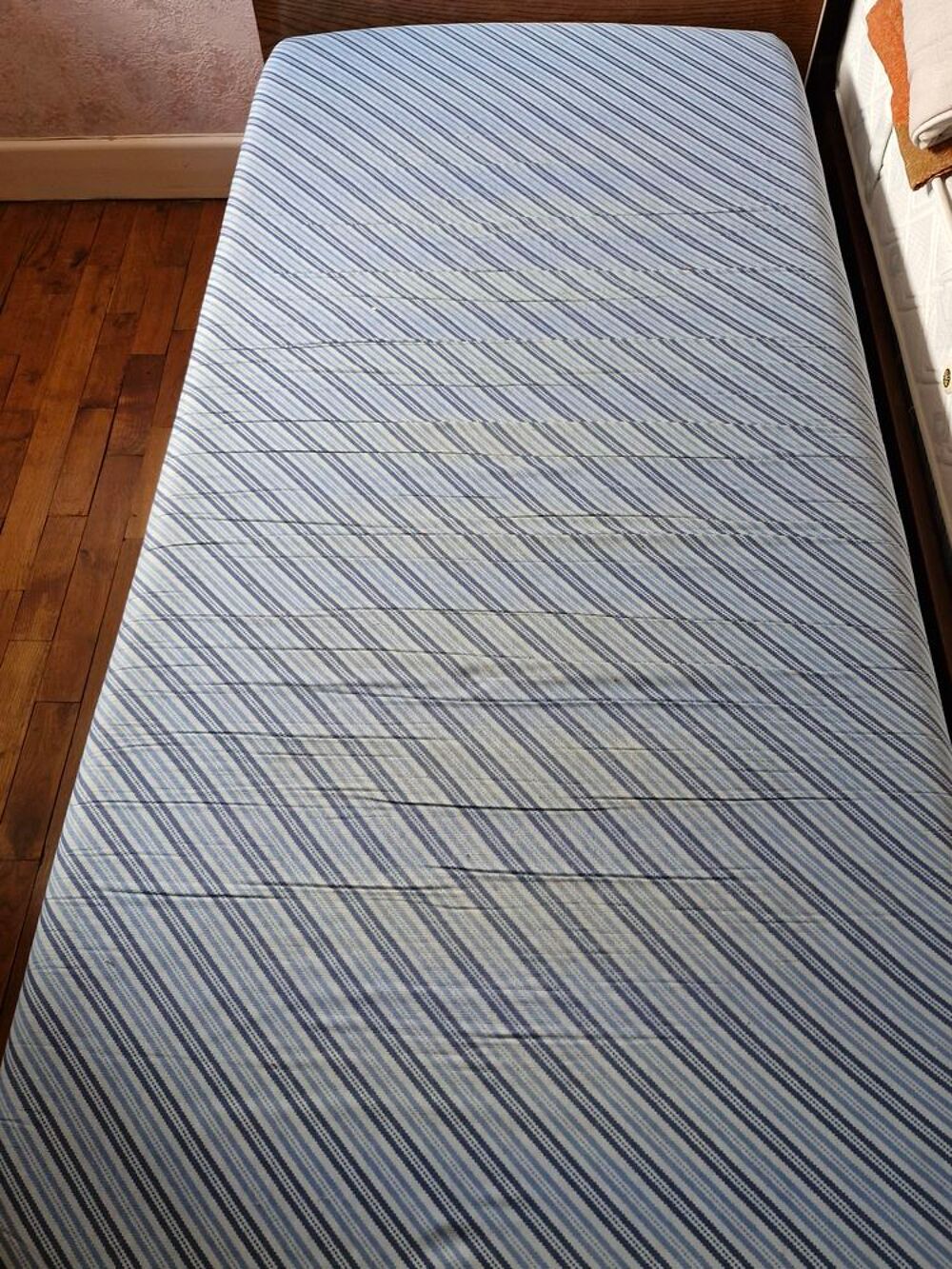 Matelas mousse + sommier &agrave; latte lit d'une 1 personne Meubles