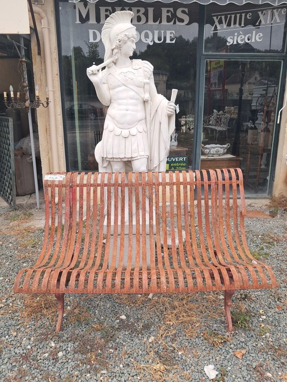 Banc de jardin ancien en fer et fonte Décoration