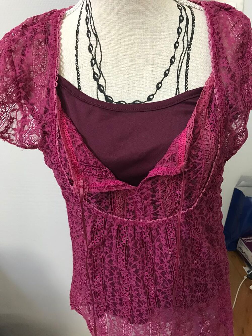ENSEMBLE DEBARDEUR + TEE SHIRT LONG T. S Vêtements