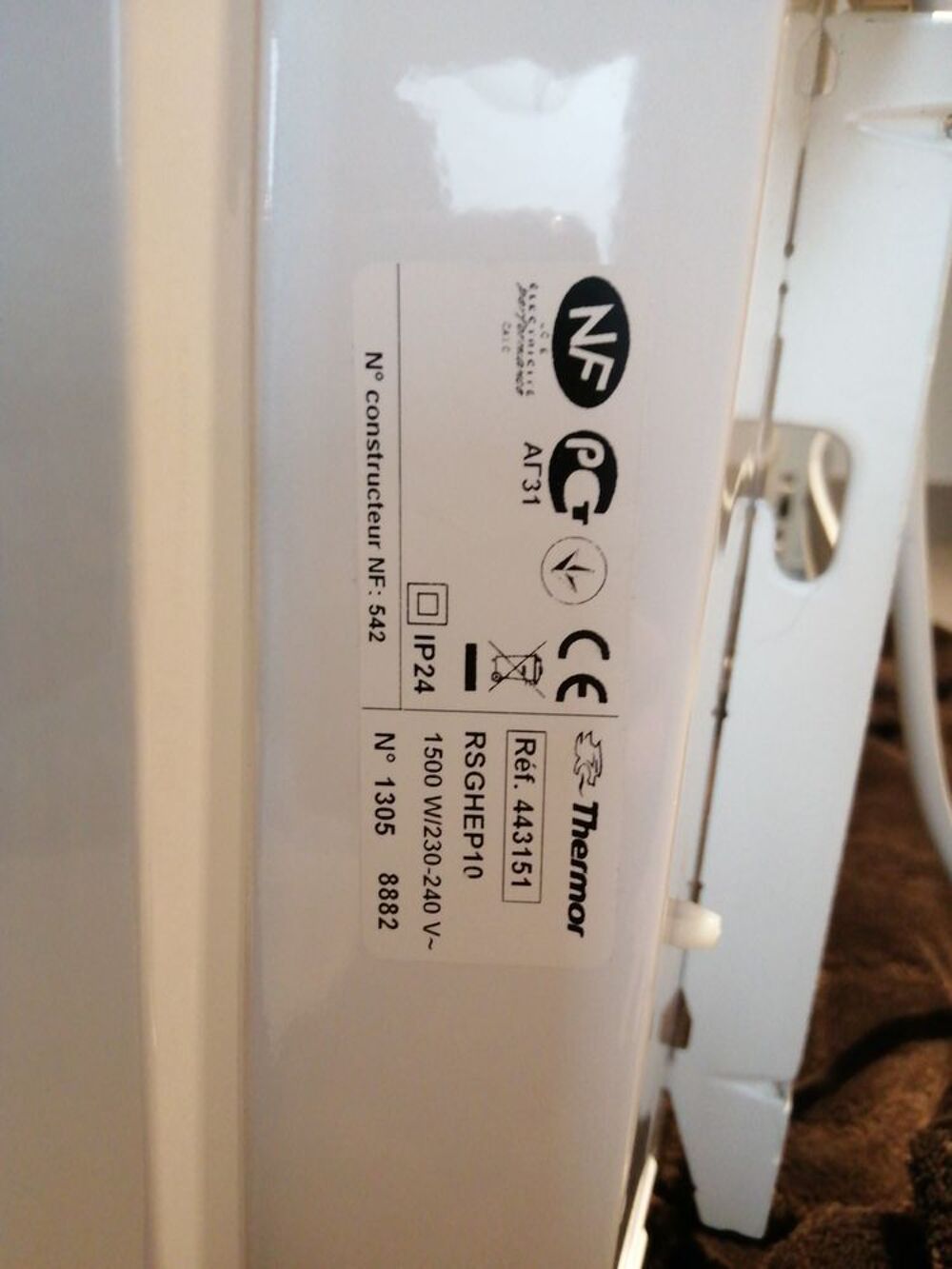 Radiateur thermor 1500 watt Bricolage