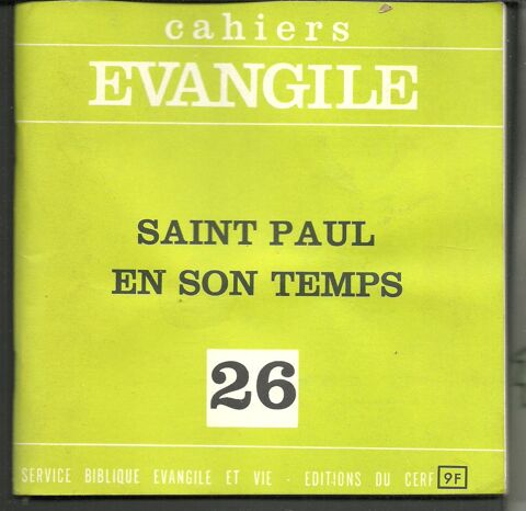 CAHIERS EVANGILE Saint Paul en son temps n 26 - nov 1978 6 Montauban (82)