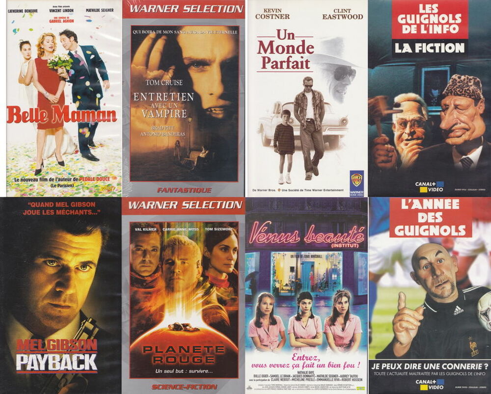 Cassettes VHS K7 vid&eacute;o diverse de U &agrave; V
DVD et blu-ray