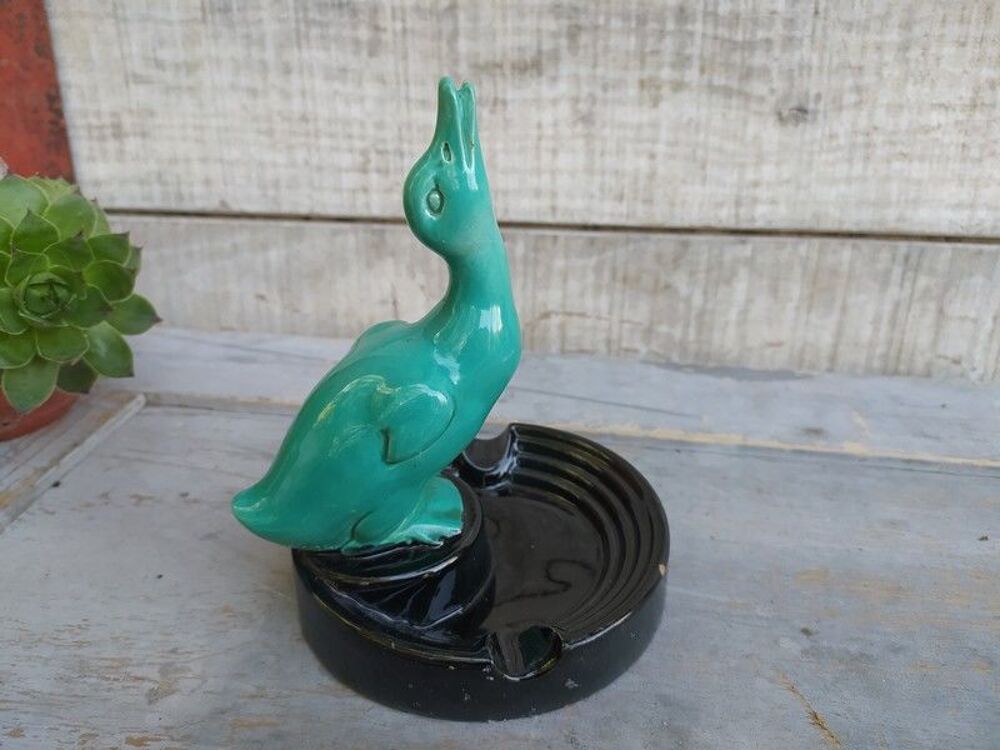 Cendrier Canard Fa&iuml;ence D&eacute;but XX&egrave;me Art d&eacute;co Décoration