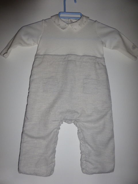 Petit Bateau combinaison blanche grise 6 mois 7 Rueil-Malmaison (92)