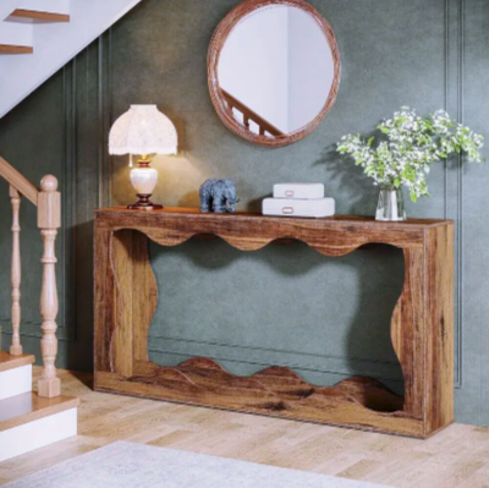 Console ajour&eacute;e ? Style doux &amp; ligne ondul&eacute;e Meubles