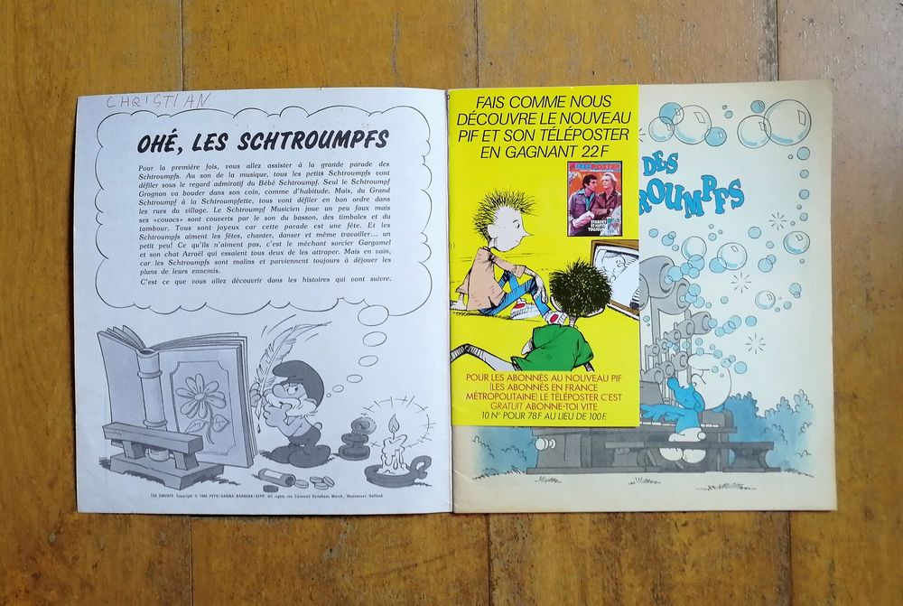 Album La parade des Schtroumpfs Panini avec bon de commande 