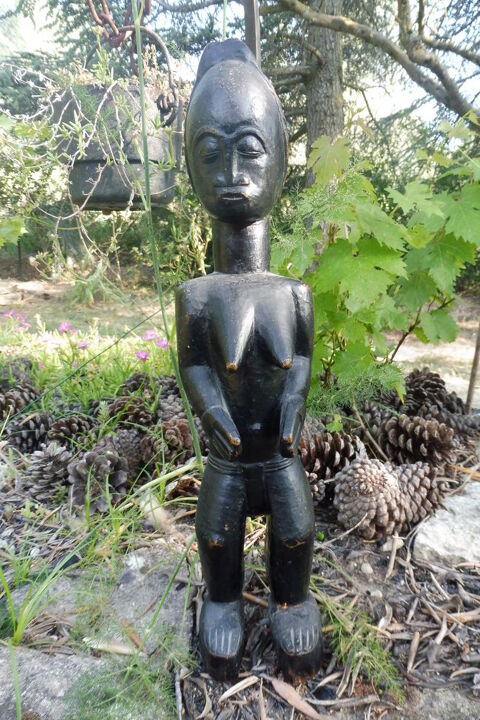 Statue Baoul Cte d'Ivoire Femme debout 39 cm 100 Plan-d'Orgon (13)