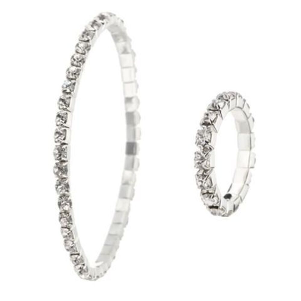 Parure compos&eacute;e d'un collier et d'un bracelet en m&eacute;tal Bijoux et montres