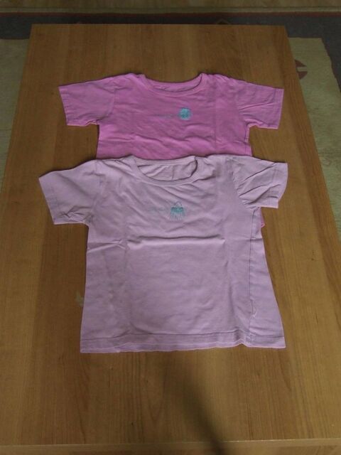 Lot 28, 2 tee-shirts manches courtes, Rose, 6 8 ans, TBE 2 Bagnolet (93)