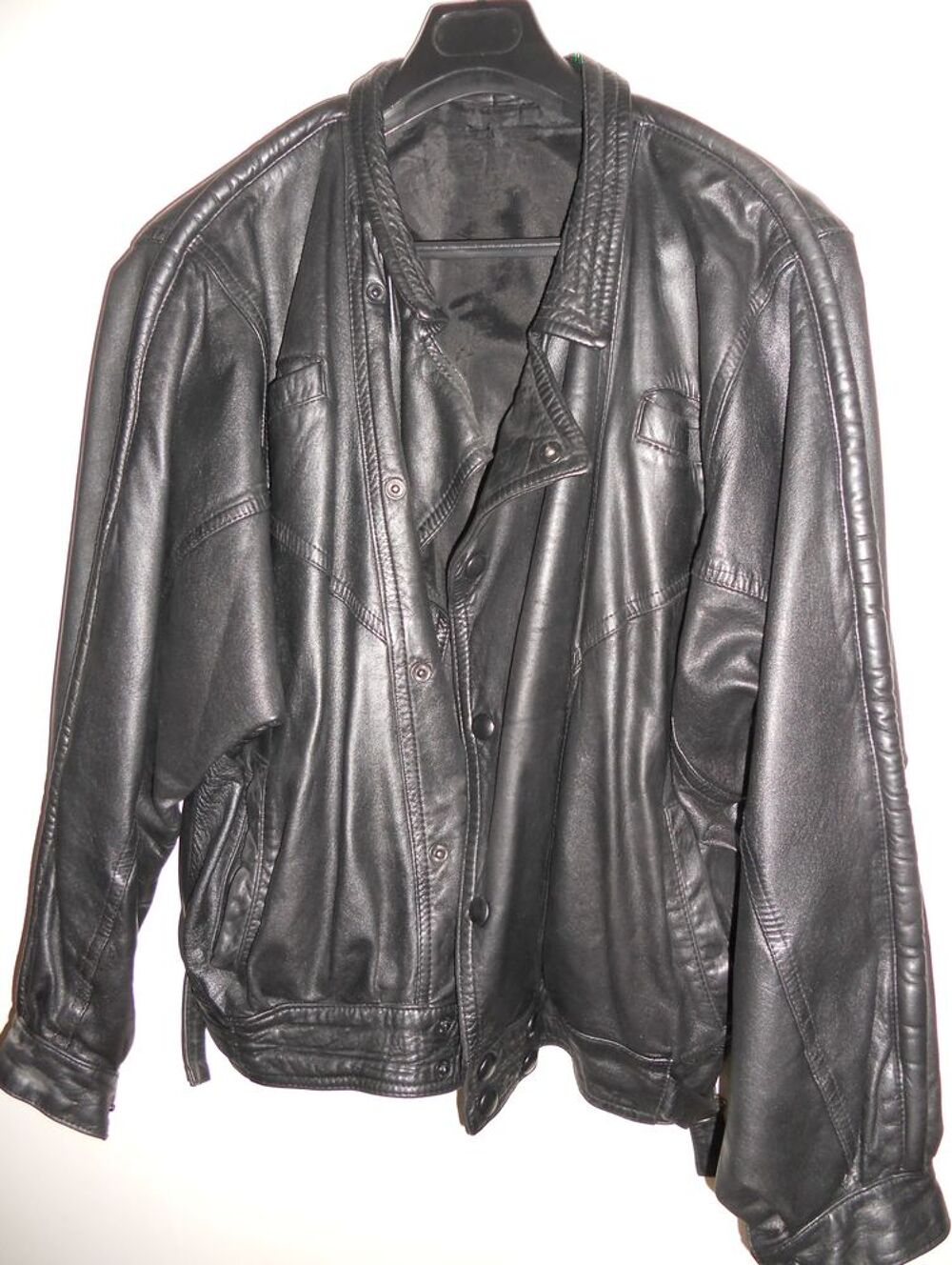 Blouson cuir vintage Ann&eacute;e 60 Vtements