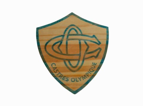 Embl�me logo bois CO Castres Olympique 15 Castres (81)