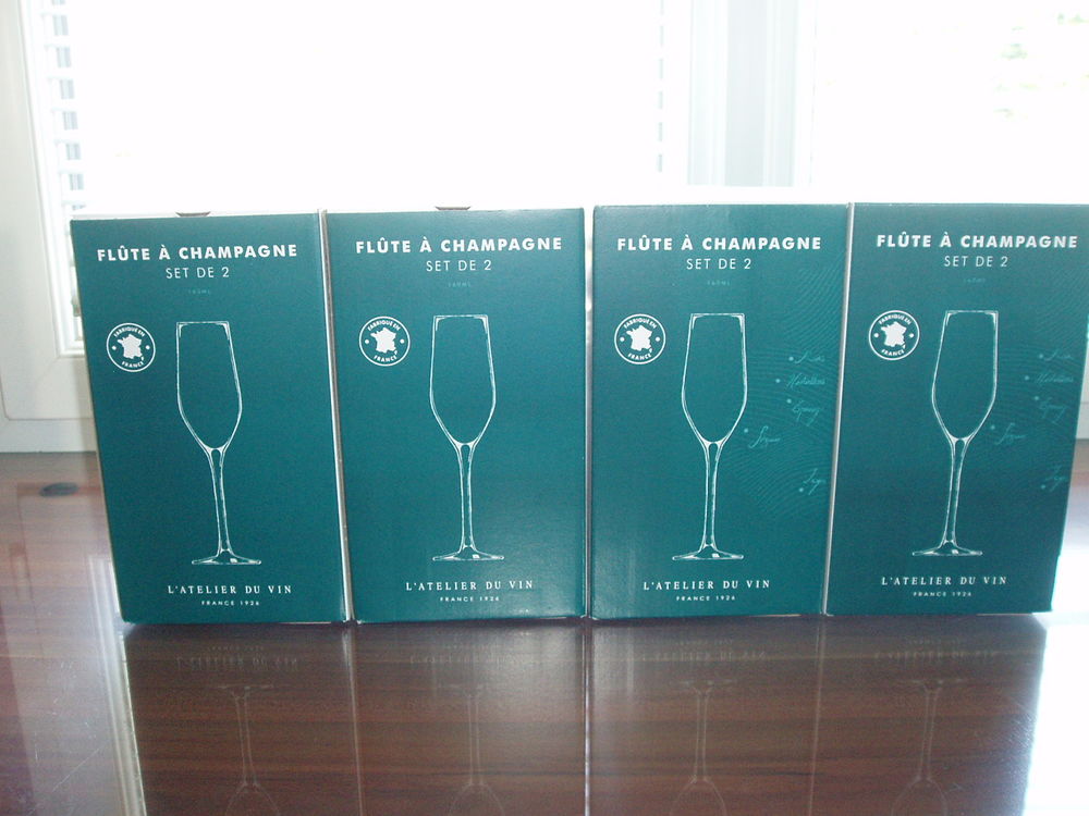 Fl&ucirc;tes &agrave; Champagne NEUVES de l'Atelier du Vin Electroménager