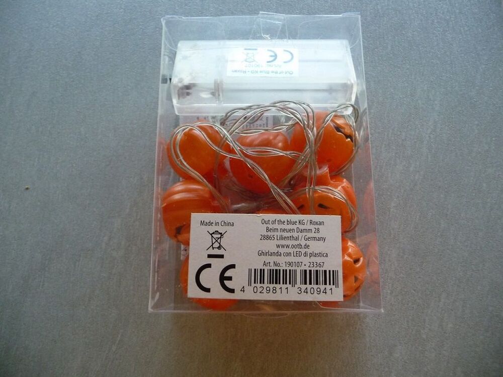 Guirlande 8 lampes forme citrouilles - Neuve Décoration