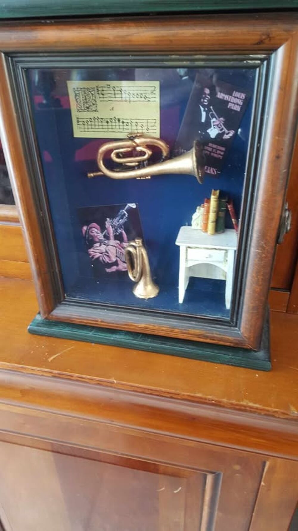  Bo&icirc;te &agrave; cl&eacute;s vitrine ferm&eacute;e Louis Armstrong N&deg;1362 Décoration