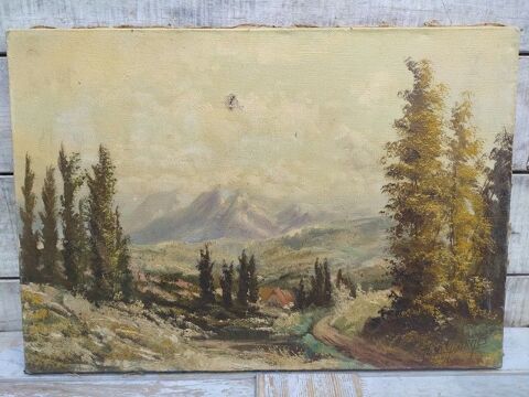 Tableau Paysage Montagneux Sign� Jean Georges 50 Loches (37)