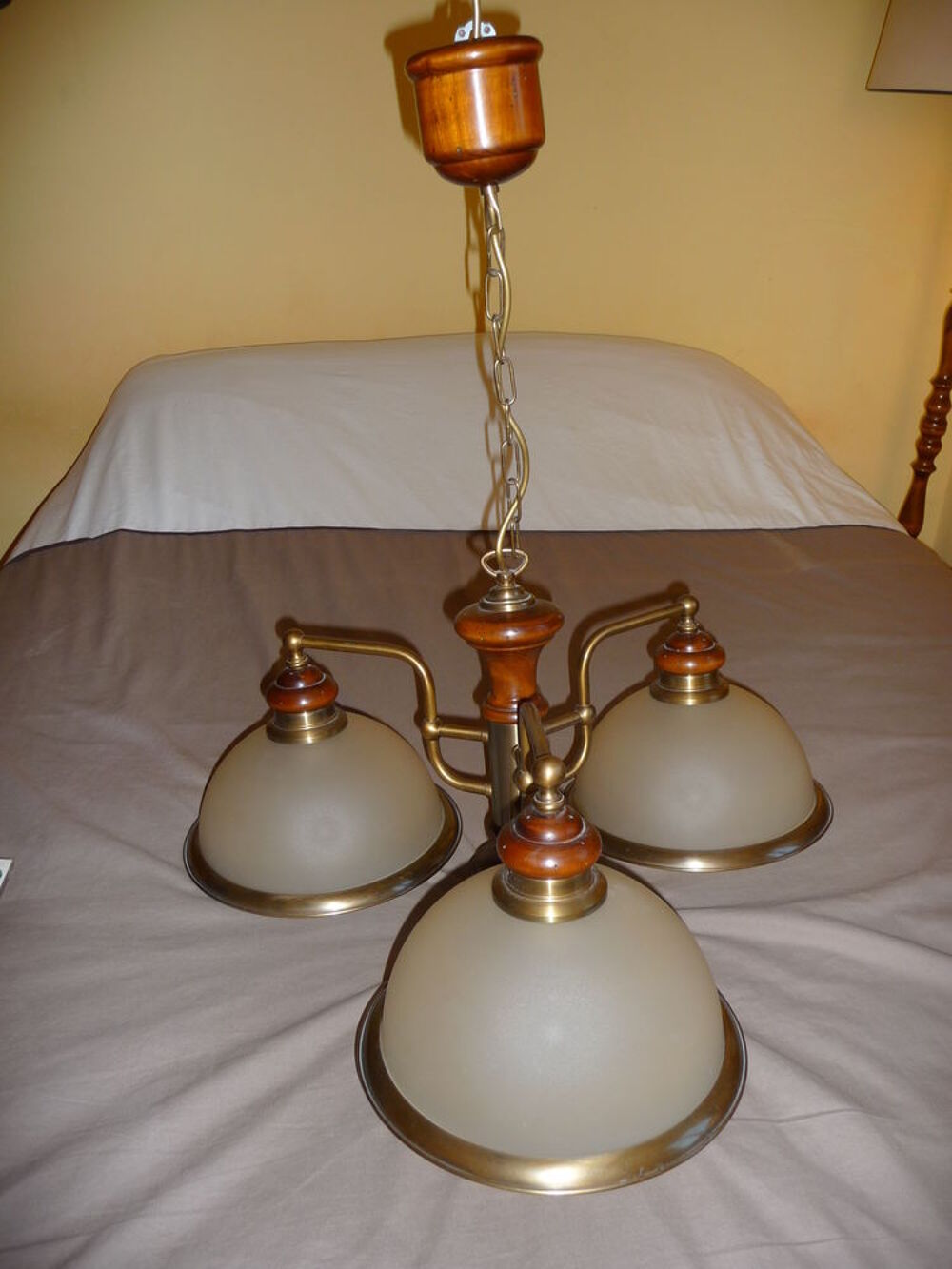 PLAFONNIER BOIS LAITON Décoration