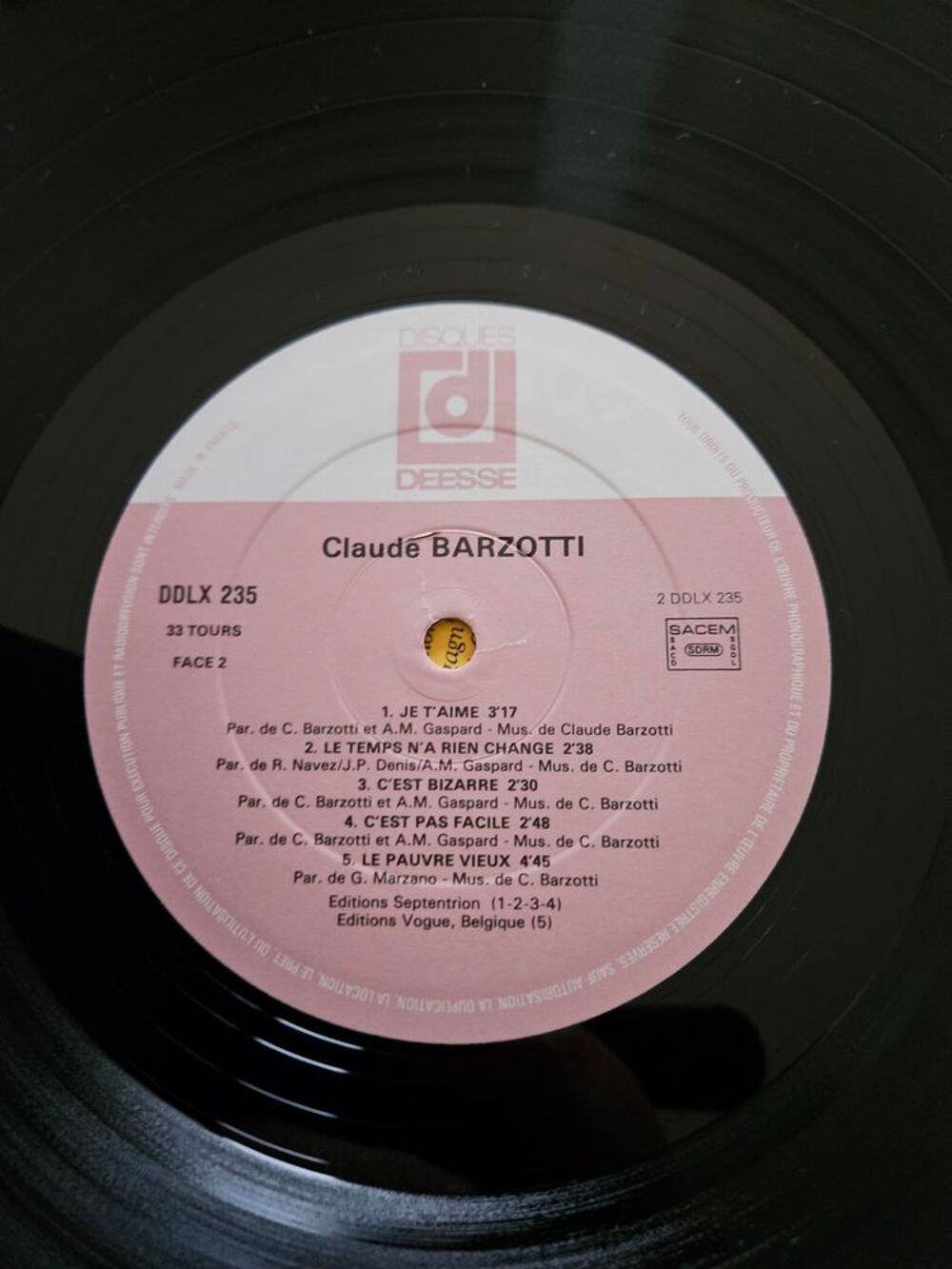 Claude Barzotti 33t vinyle Souvent Je Pense A Vous, Madame D CD et vinyles