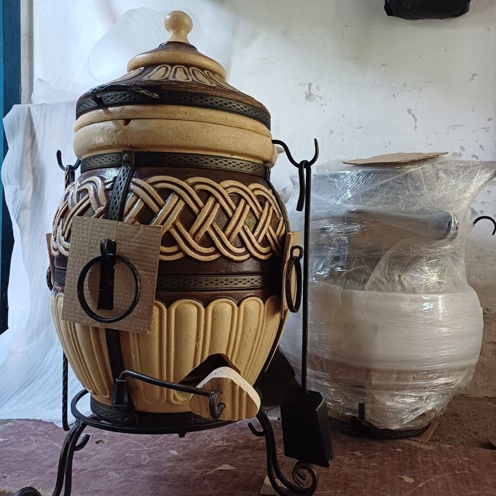 Tandoor TOR 80 L ? Four tandoor artisanal en argile r&eacute;fracta Jardin