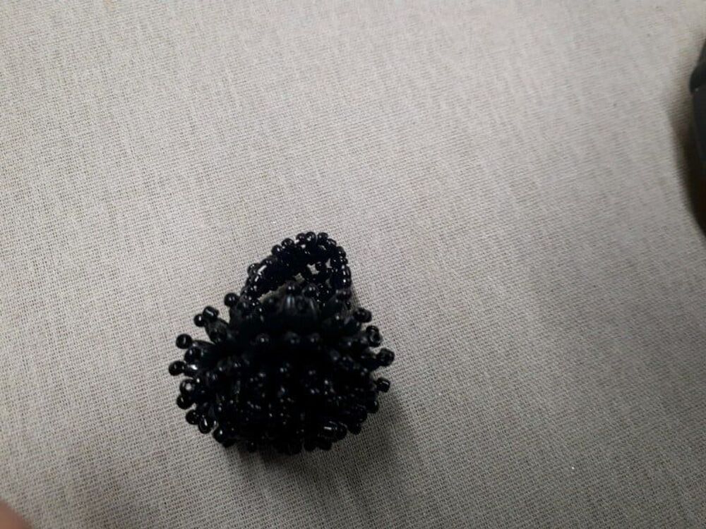Bague ajustable noir Bijoux et montres
