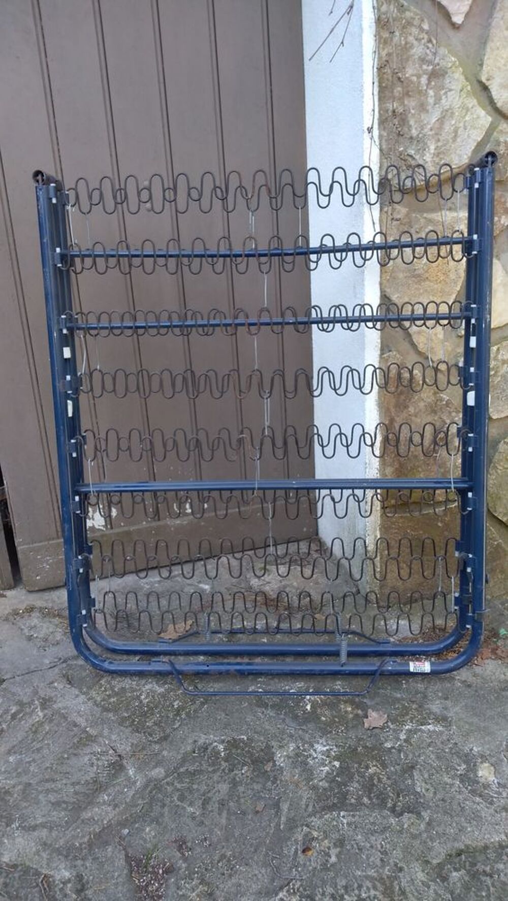 Lit ancien pliant 1 personne 190cm long fin des ann&eacute;es 1960 Meubles