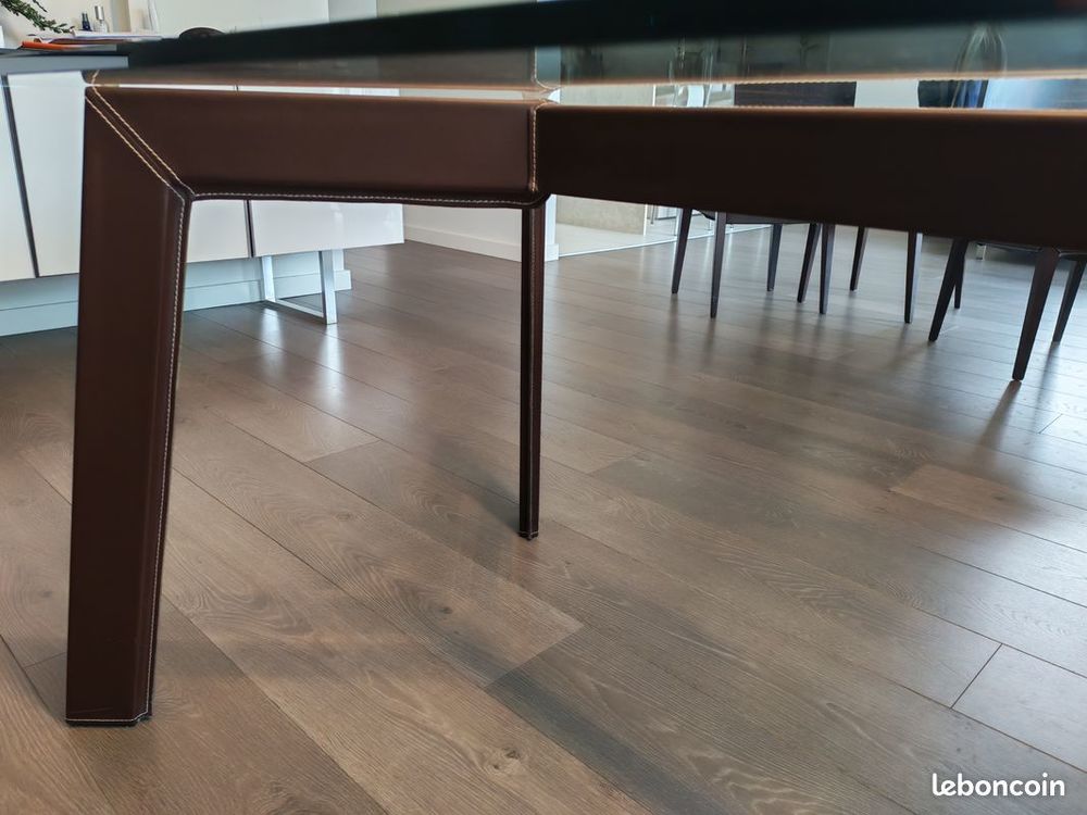 TABLE REPAS plateau verre 6 &agrave; 8 personnes Meubles