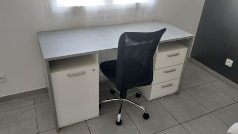 Bureau Bicolore  Effet Bton & son Fauteuil de Bureau Luxe 120 Maureilhan (34)