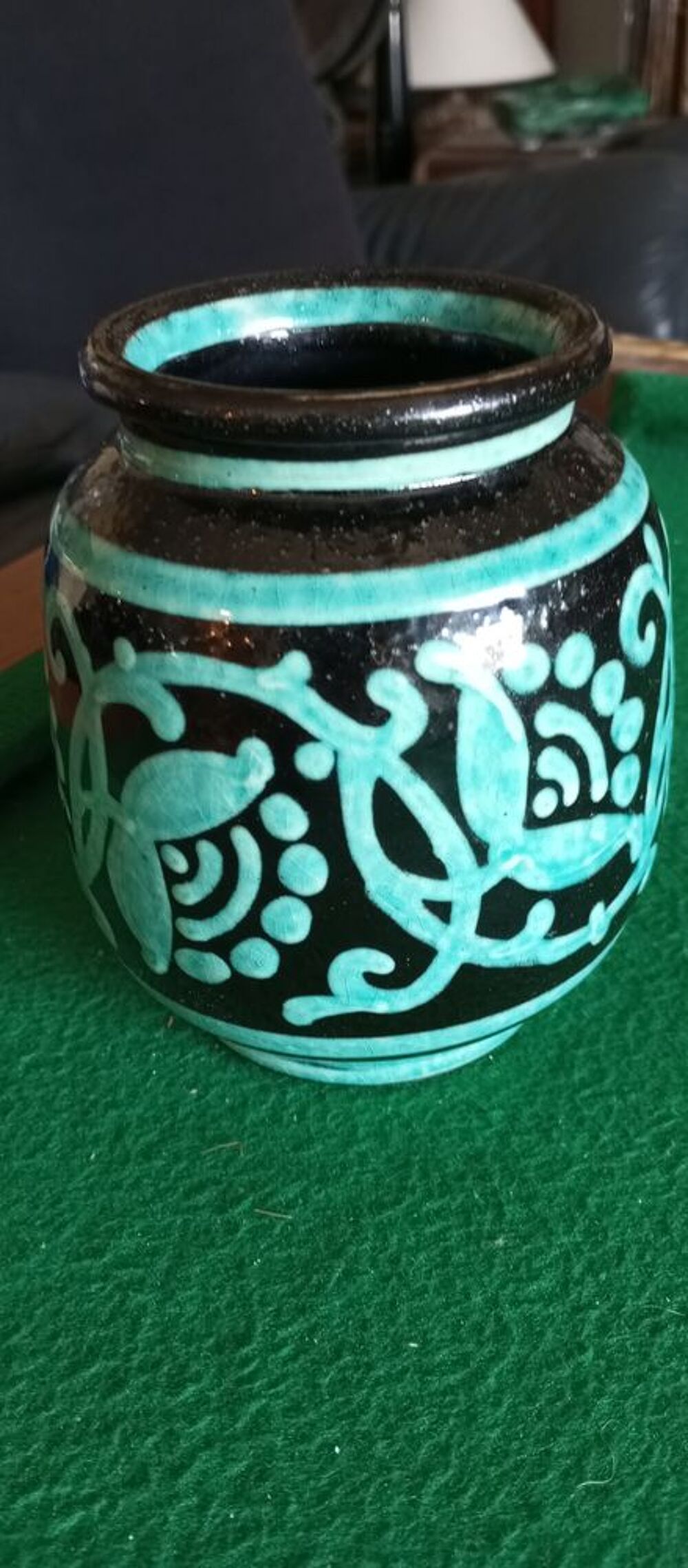Tr&egrave;s rare vase boule sign&eacute; Paul Jacquet Décoration
