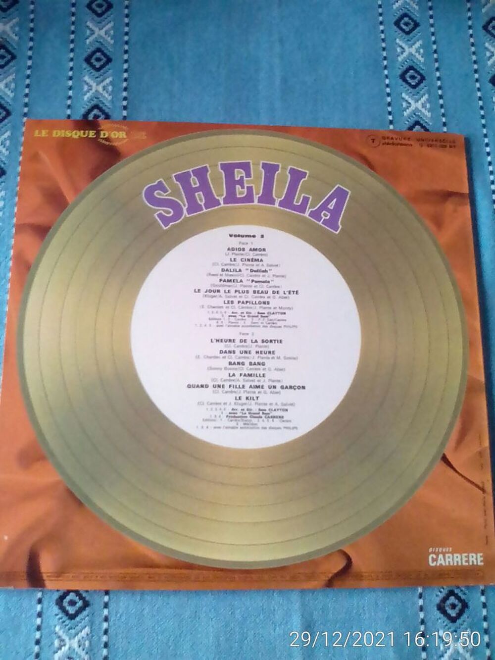 Vinyle 33T DISQUE D'OR - SHEILA CD et vinyles