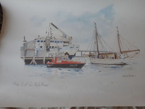 LITHOGRAPHIE   RARE RENE CHARLES KEROMNES 400 Bourgneuf-en-Retz (44)