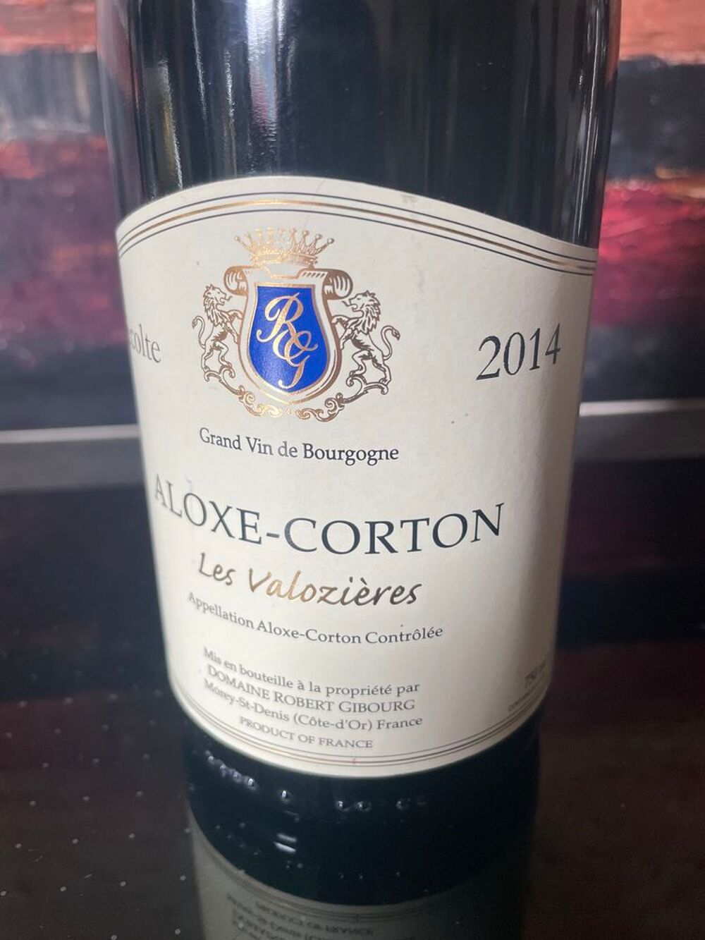 1 Bt ALOXE CORTON Les Valozi&egrave;res&nbsp;2014 Domaine Gibourg Cuisine