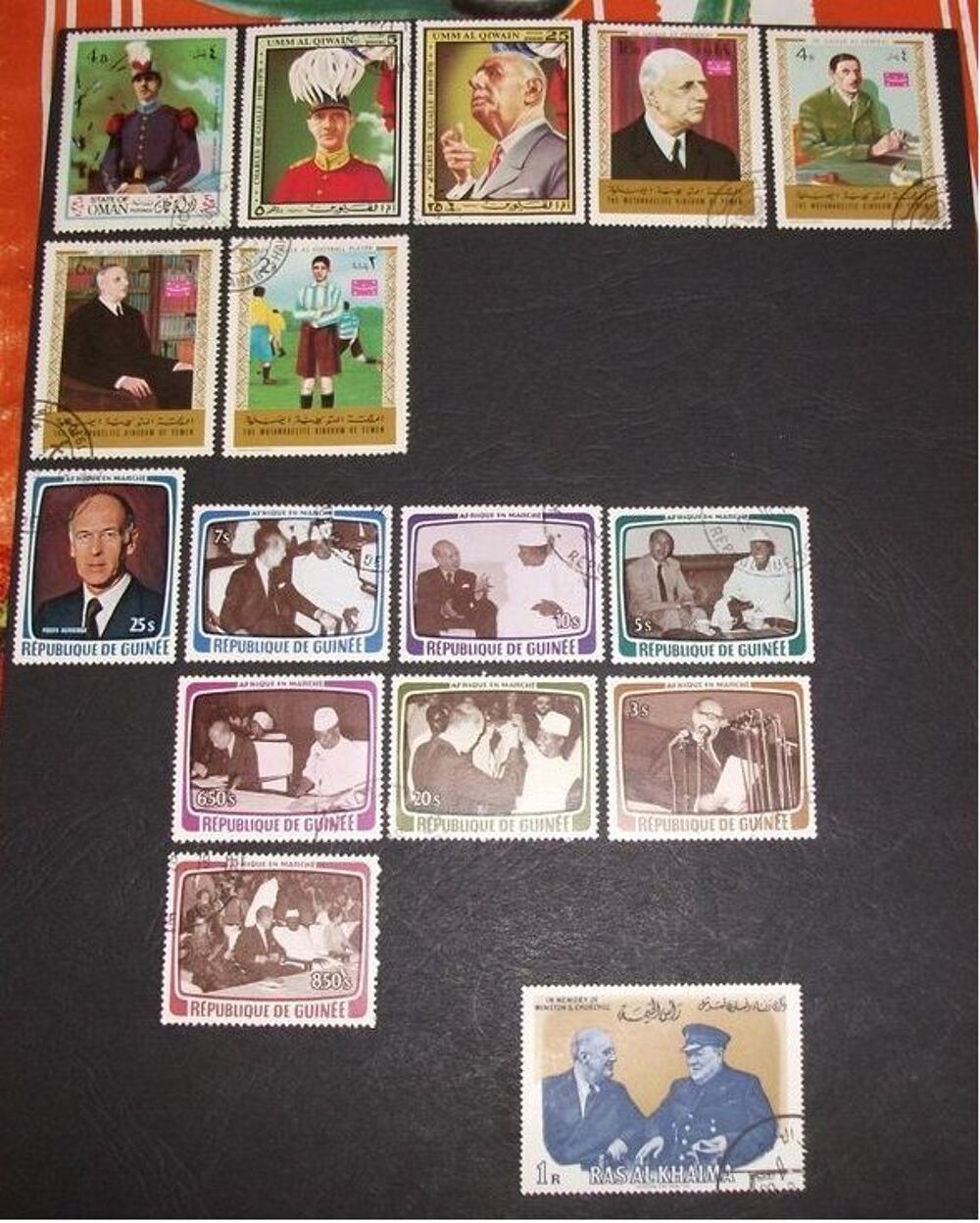 Lot de 44 Timbres diff&eacute;rents et oblit&eacute;r&eacute;s sur Napol&eacute;on... 