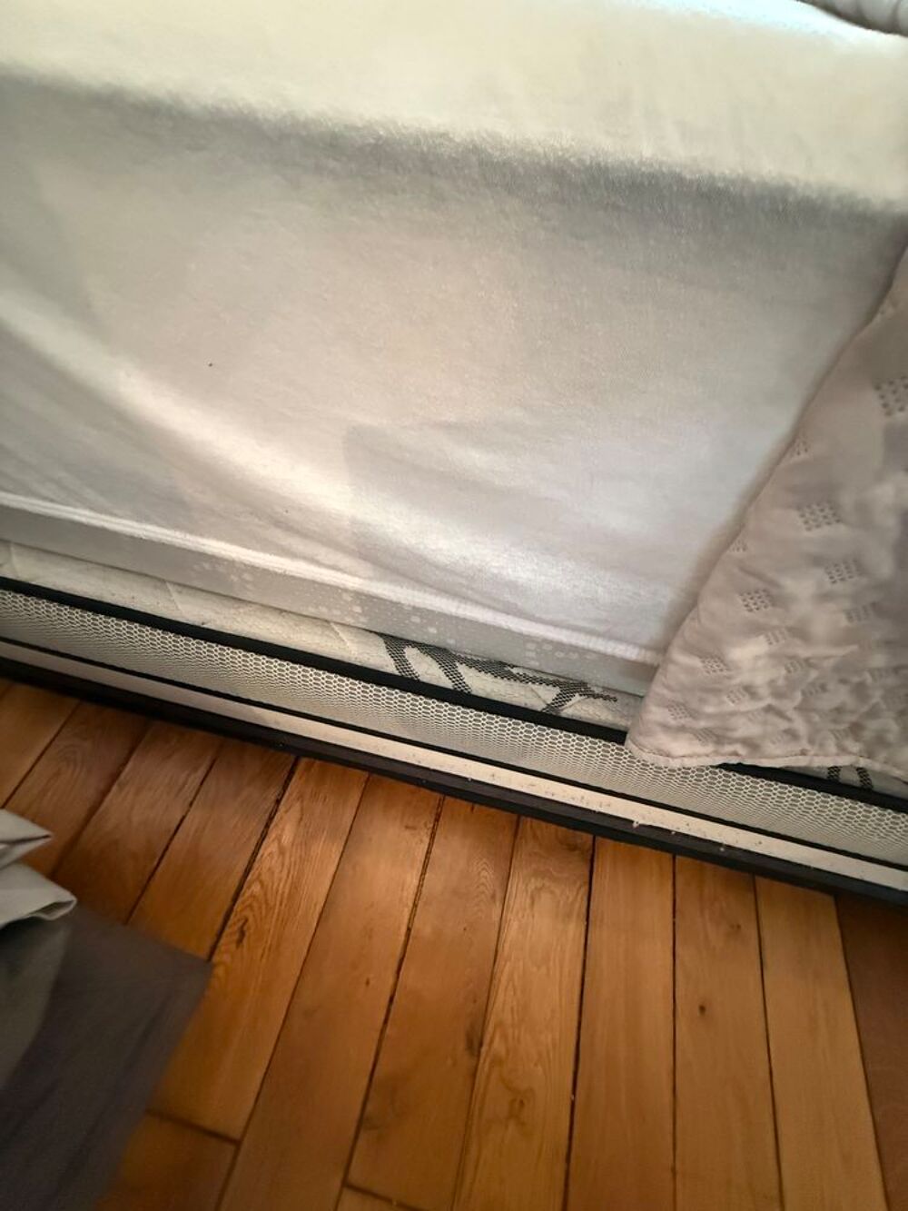 Lot 2 matelas 160x200- superpos&eacute;s/T&ecirc;te de lit bois 160cm Meubles