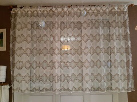 1 Rideau Maille Blanche et Marron pour fen�tre. 15 Le Vernois (39)