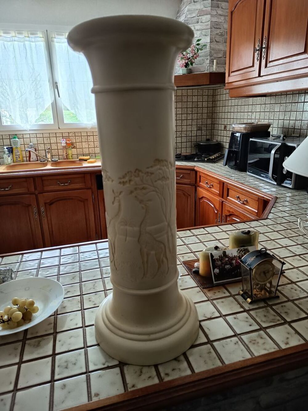 Lampe d&eacute;co sur colonne avec abat jour Décoration